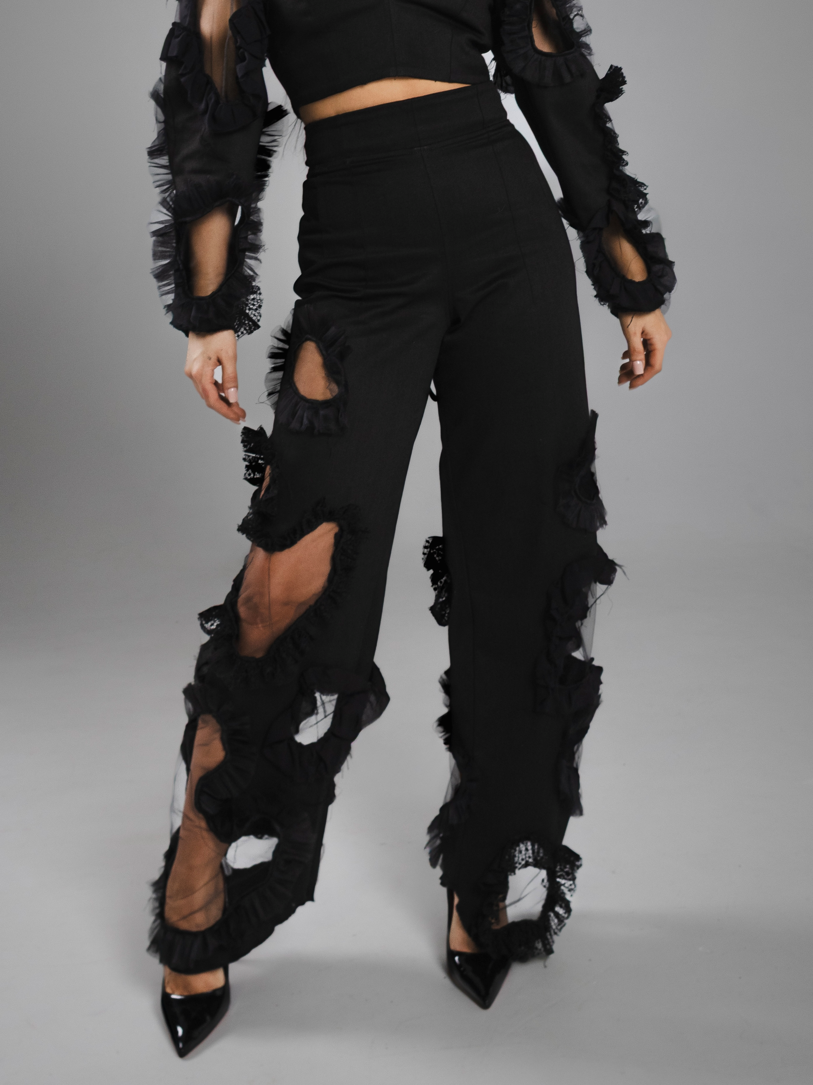 Pantaloni AMOEBA negri