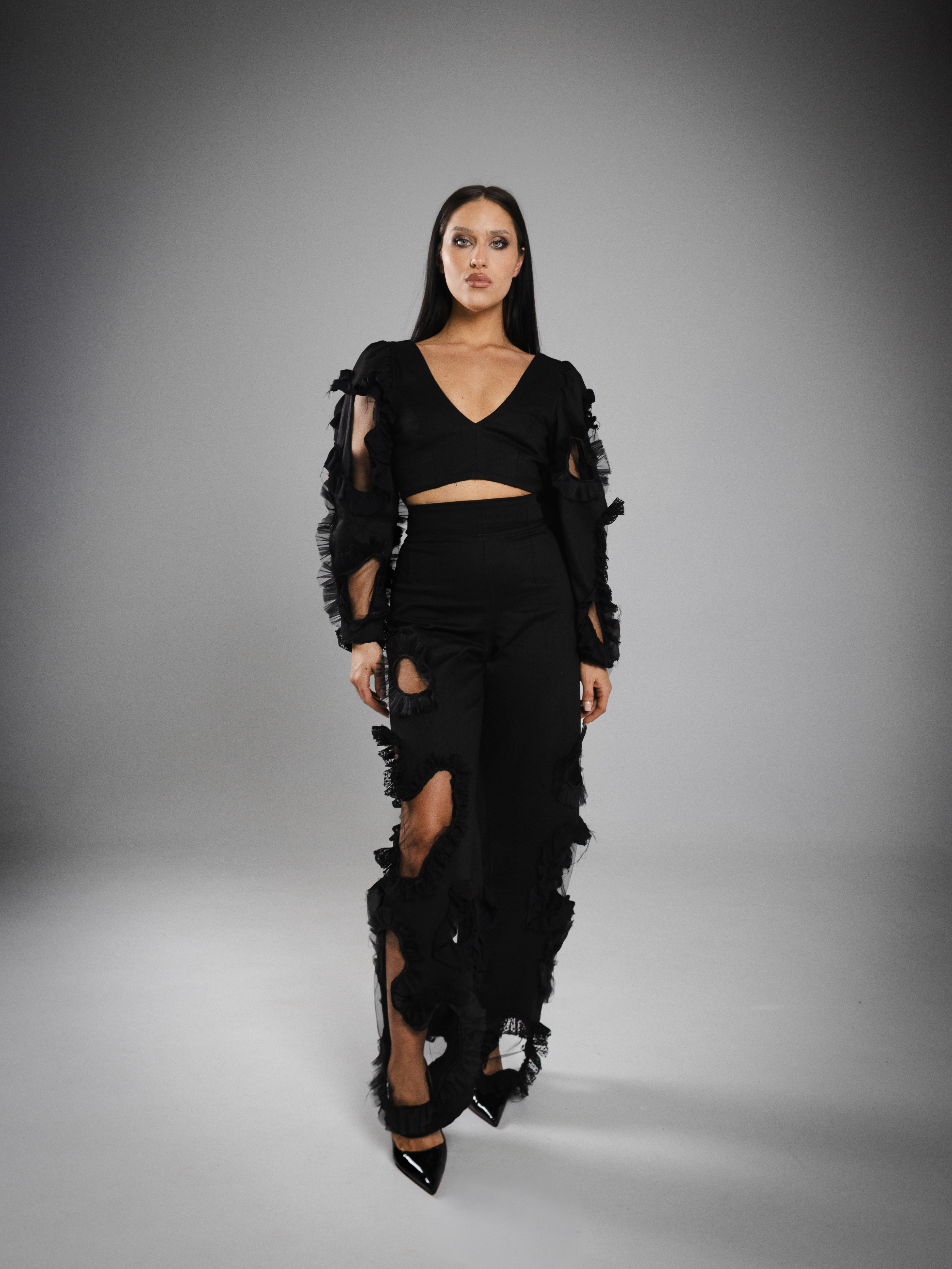 Pantaloni AMOEBA negri